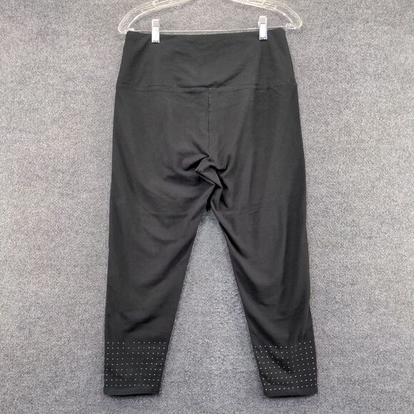 Lysse Women's Pull On Leggings Black Large Stretch Elastic Waistband Studded - Picture 5 of 12